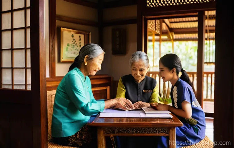 부모와 재정적 목표에 대해 논의하는 법 - **Prompt:** A modern Thai family, including a mother, father, and their two adult children, are seat...